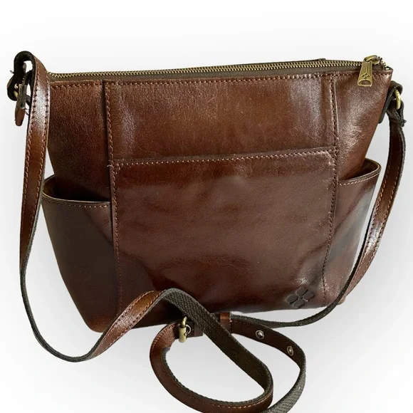 Patricia Nash AVELEY TOTE British Tan Tooled Leather Purse Bag - Picture 5 of 12